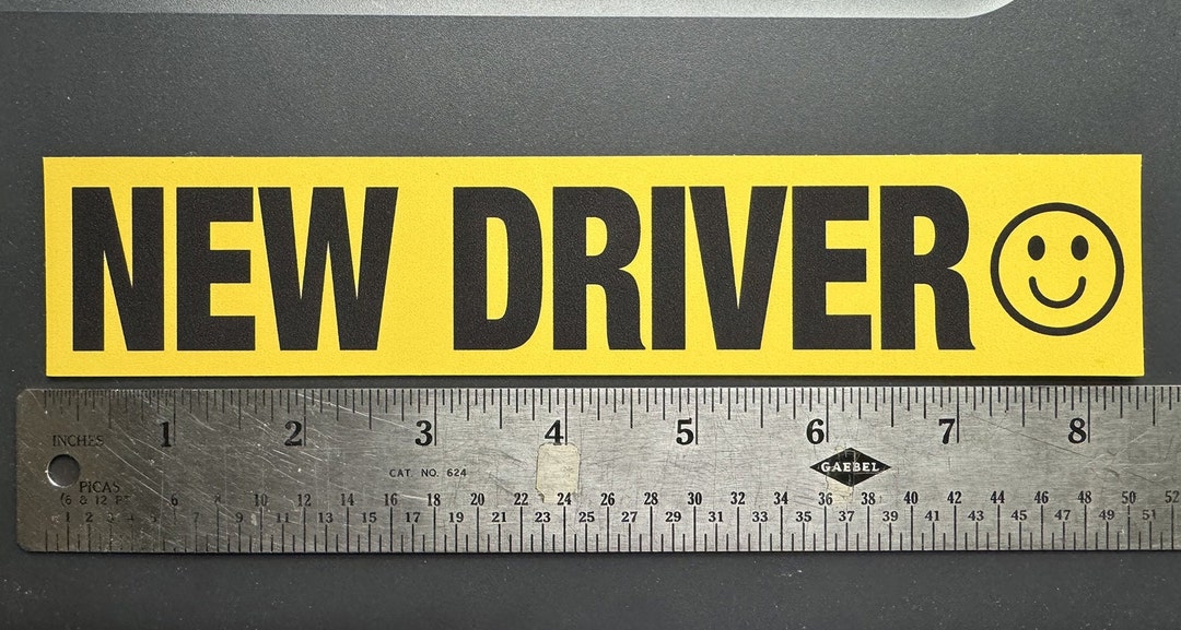 New Driver Car Magnet – Smiley Face, Yellow Bumper Sticker - Etsy