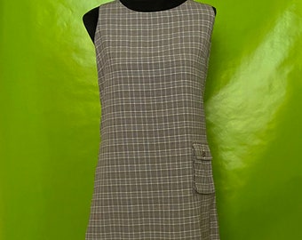 Vintage Plaid Smock Dress