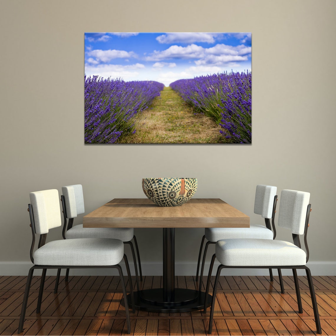 Lavender Canvas Wall Art Print Home Decor Printed Framed Etsy