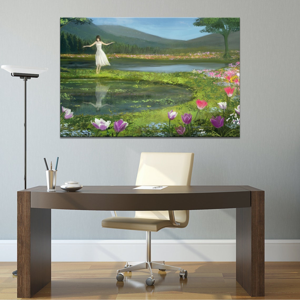 Beautiful Painting Canvas Wall Art Print Home Decor Cheerful Etsy