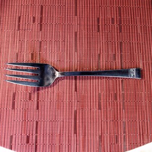 Vintage Empress stainless serving/meat fork 8 1/4&quot; - from a New England Estate