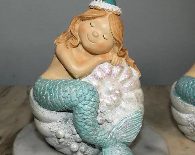 Holiday CHRISTMAS Mermaid Small Table/shelf Decorative Statue NWT
