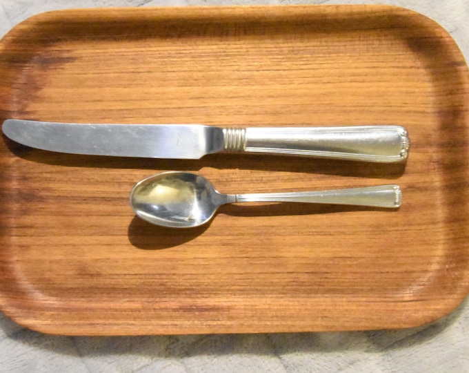 Vintage Leonard Silver Stainless "Marie Louise" knife and spoon - from a New England estate