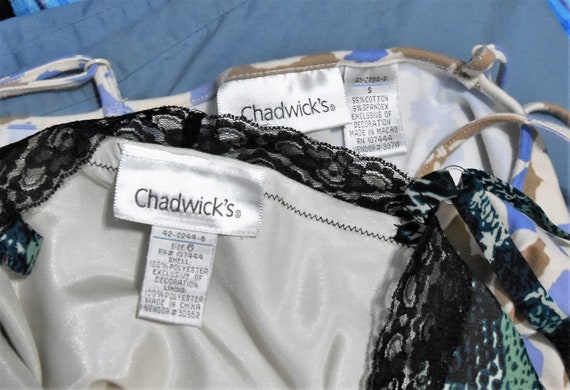 Vintage Chadwicks 2 EUC camisoles lace trim, 1 co… - image 4