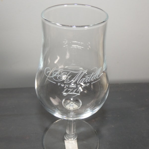 J F Martell Promotional Cognac Brandy Tasting Glass from a New England Estate