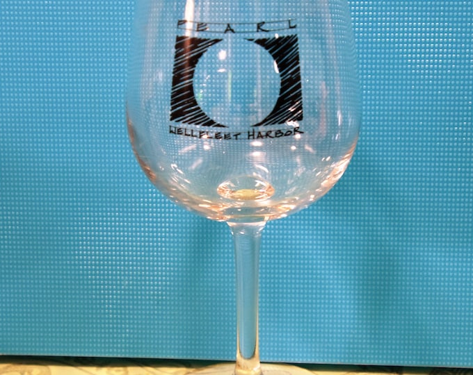 Wine glass from Cape Cod Restaurant - Logo - Pearl