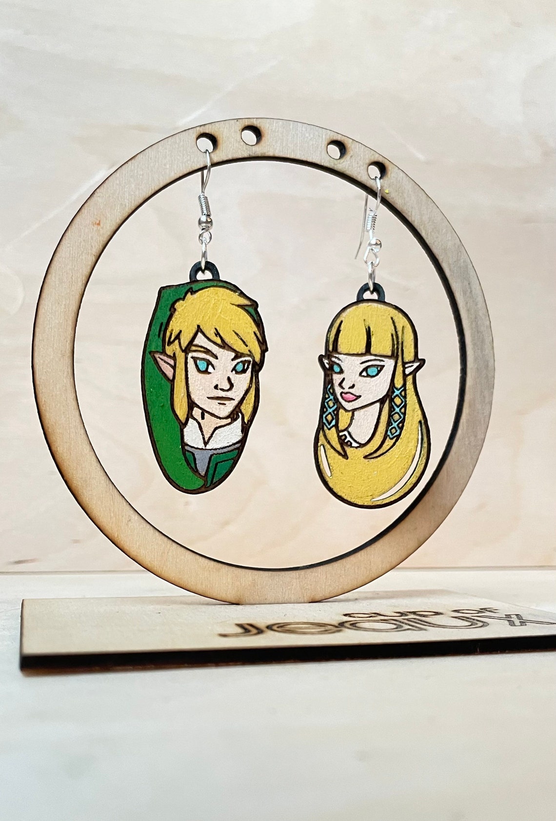 Link & Zelda Inspired Earrings Zelda Earrings Laser Cut Etsy