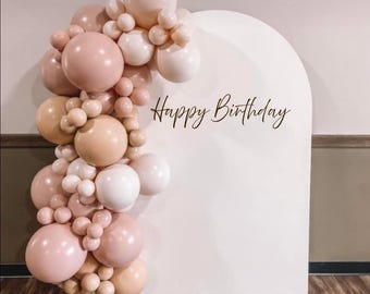 Kit de guirnalda de globos boho neutros / Decoración para baby shower y despedida de soltera en tonos crema, beige y rosa empolvado / Arco de globos neutro para armar tú mismo / Decoraciones de cumpleaños boho