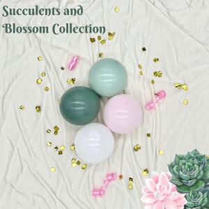 Collection d’arches de ballon succulentes et fleuries, guirlande de ballon vert sauge et rose, guirlande de ballon rose en eucalyptus boho, menthe de saule