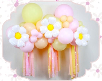 DIY Pink Daisy Balloon Garland, Pink and Yellow Balloon Kit, Daisy Flower Balloon, Two Groovy Party, Daisy Party Decor, The 70's Retro Party
