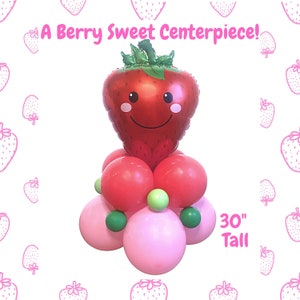 Strawberry Balloon Kit Centerpiece, Sweet to be One Decor, First Birthday Decorations, Shortcake Birthday, Two Sweet Party Decorations