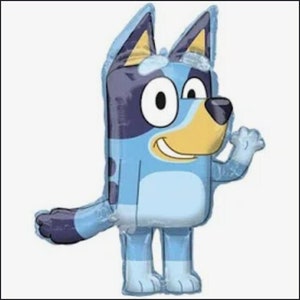 LICENSED Bluey Balloon | Bluey Foil Balloon | Bluey Birthday Party | Bluey Balloon Bouquet | Blue and Bingo | Anagram Licensed Bluey Balloon