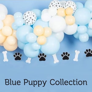 Blue Dog Balloon Garland, Dog Balloon Arch Kit, Blue Dog Birthday Decor, Let&#39;s Pawty, Pawty Garland, Puppy Birthday, Puppy Party, Dog Party