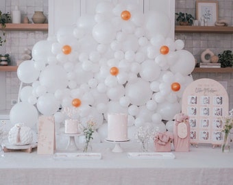 Weißer Gänseblümchen-Ballonbogen, Gänseblümchen-Babyparty, Gänseblümchen-Brautparty, weiße Hochzeit, Gänseblümchen-Ballongirlande, zwei Groovy, fünf ist ein Vibe, Groovy 1