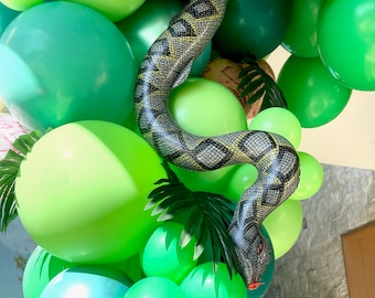 Reptile Party Balloon Arch, Snake Birthday Banner, Snake Decor, Reptile Party Decor, Reptile Birthday, Balloon Garland, Snakes & Cakes