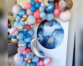 DIY Boho Space Astronaut Birthday Balloon Garland Kit | FOILS INCLUDED | Outer Space Birthday | Galaxy Party | Two The Moon | Blast Off Arch