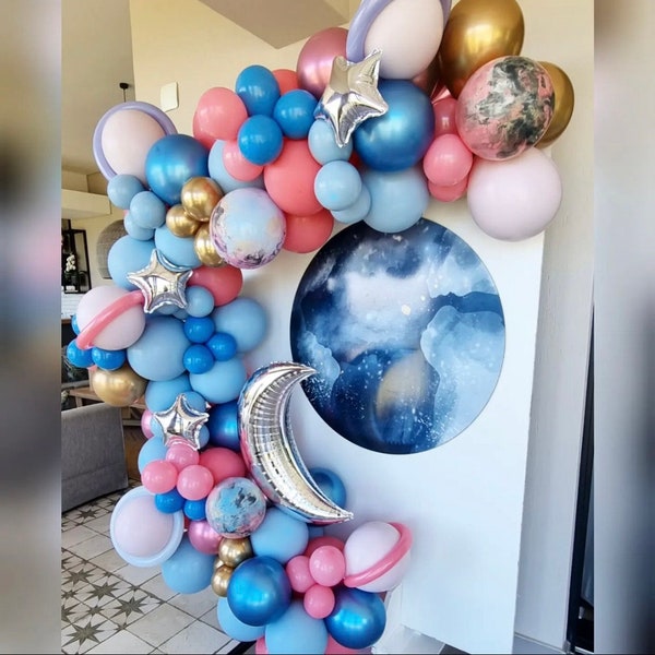 DIY Boho Space Astronaut Birthday Balloon Garland Kit | FOILS INCLUDED | Outer Space Birthday | Galaxy Party | Two The Moon | Blast Off Arch