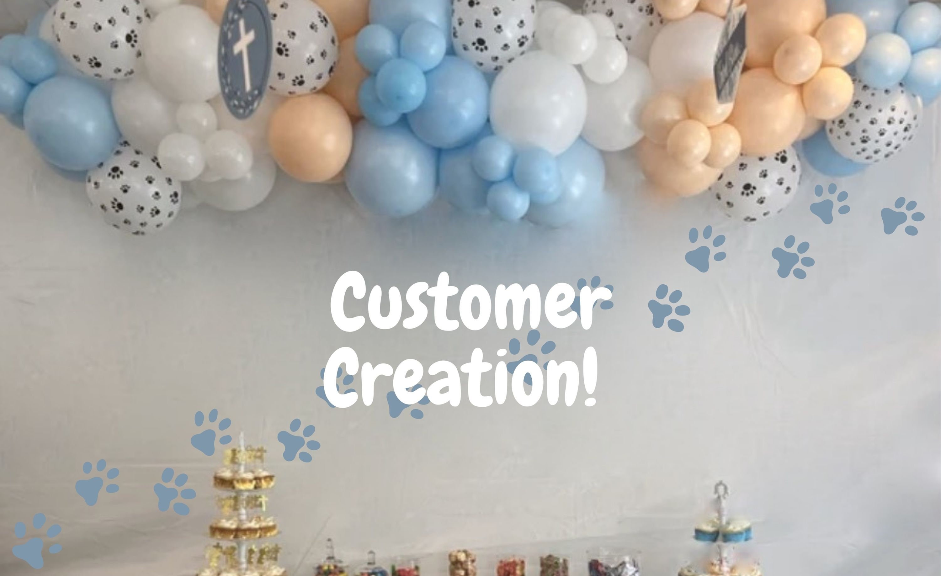 Blue Dog Balloon Garland