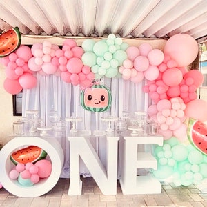 One In A Melon Decor Watermelon Balloon Garland Watermelon Balloon Arch Watermelon Birthday One in a Melon Balloon Arch Watermelon Party