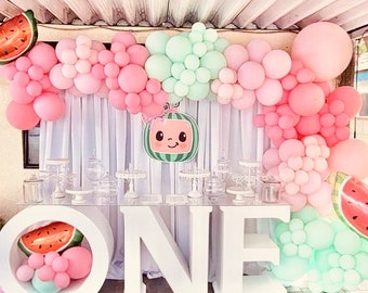 One In A Melon Decor Watermelon Balloon Garland Watermelon Balloon Arch Watermelon Birthday One in a Melon Balloon Arch Watermelon Party