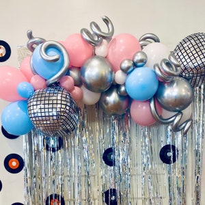 DiscoBallon Bogen, Gender Reveal Ballon Girlande, Baby Shower Ballon Bogen, Disco Party, Disco Baby, Disco Junggesellin, 50er Jahre Thema Party