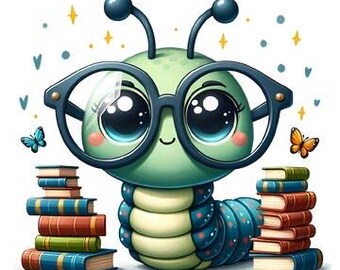 Custom Bookworm Name Tag for Book-a-Thon March 2nd, 2025