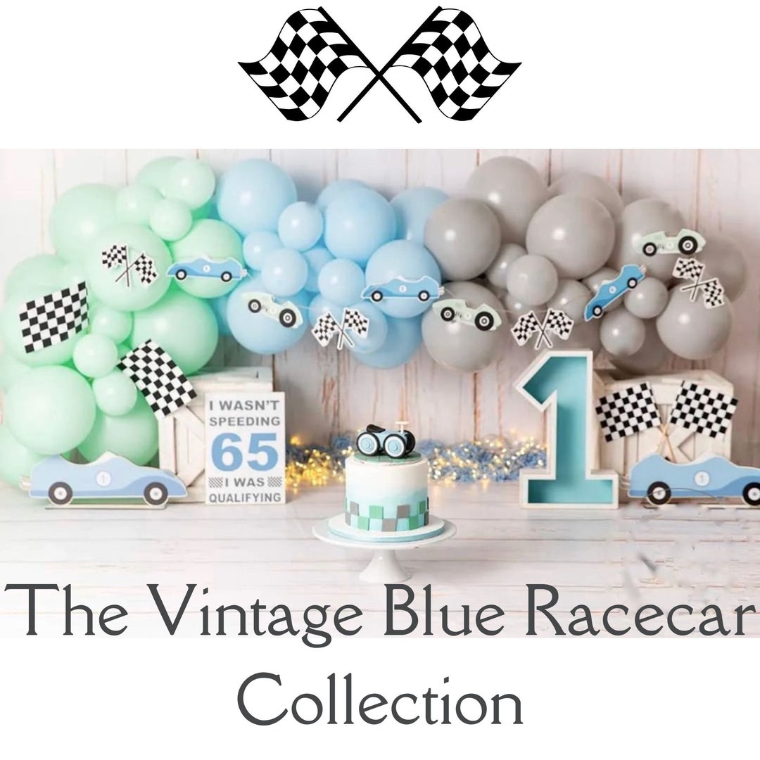 Vintage Race Car Balloon Garland, Two Fast Balloon Arch, Vintage Race
