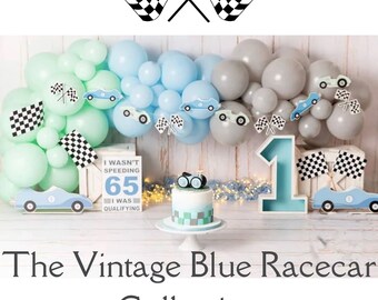 Vintage Race Car Balloon Garland, Two Fast Balloon Arch, Vintage Race Car, Checkered Race, Boy Birthday Decor, Start Your Engines Baby Showe