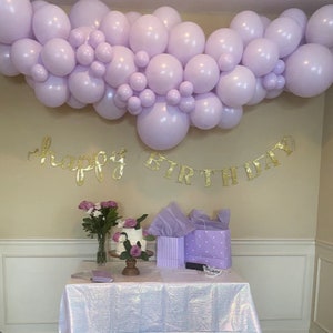 DIY Lavender MATTE Balloon Garland Arch Kit | Birthday | Baby Shower | Bridal Shower | Wedding | Girl Decoration | Party Decor | Quinceanera