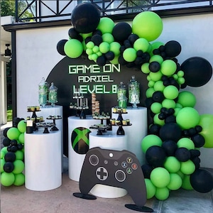 DIY Video Gamer Balloon Garland Arch Kit INCLUDES Controller Foil Balloon | Boy Birthday Party | Boy Balloon Garland | Photo Shoot Backdrop