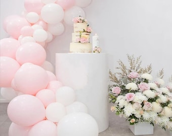 DIY Pink and White Balloon Garland Arch Kit | Girl Baby Shower Decor | Girl Birthday Decor | Bridal Shower Party | Gender Reveal | Wedding