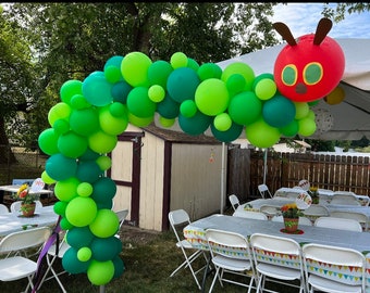 DIY Green Caterpillar Balloon Garland Kit | DIY Balloon Arch Kit | Birthday Party Decor | Baby Shower Decor | Green Balloon Garland Arch