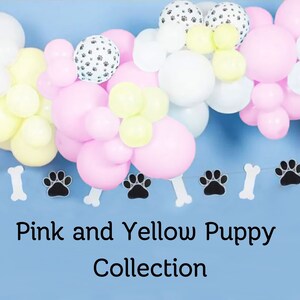 Pink Dog Balloon Garland, Dog Balloon Arch Kit, Girl Dog Birthday Decor, Let&#39;s Pawty, Pawty Garland, Puppy Birthday, Puppy Party, Dog Party