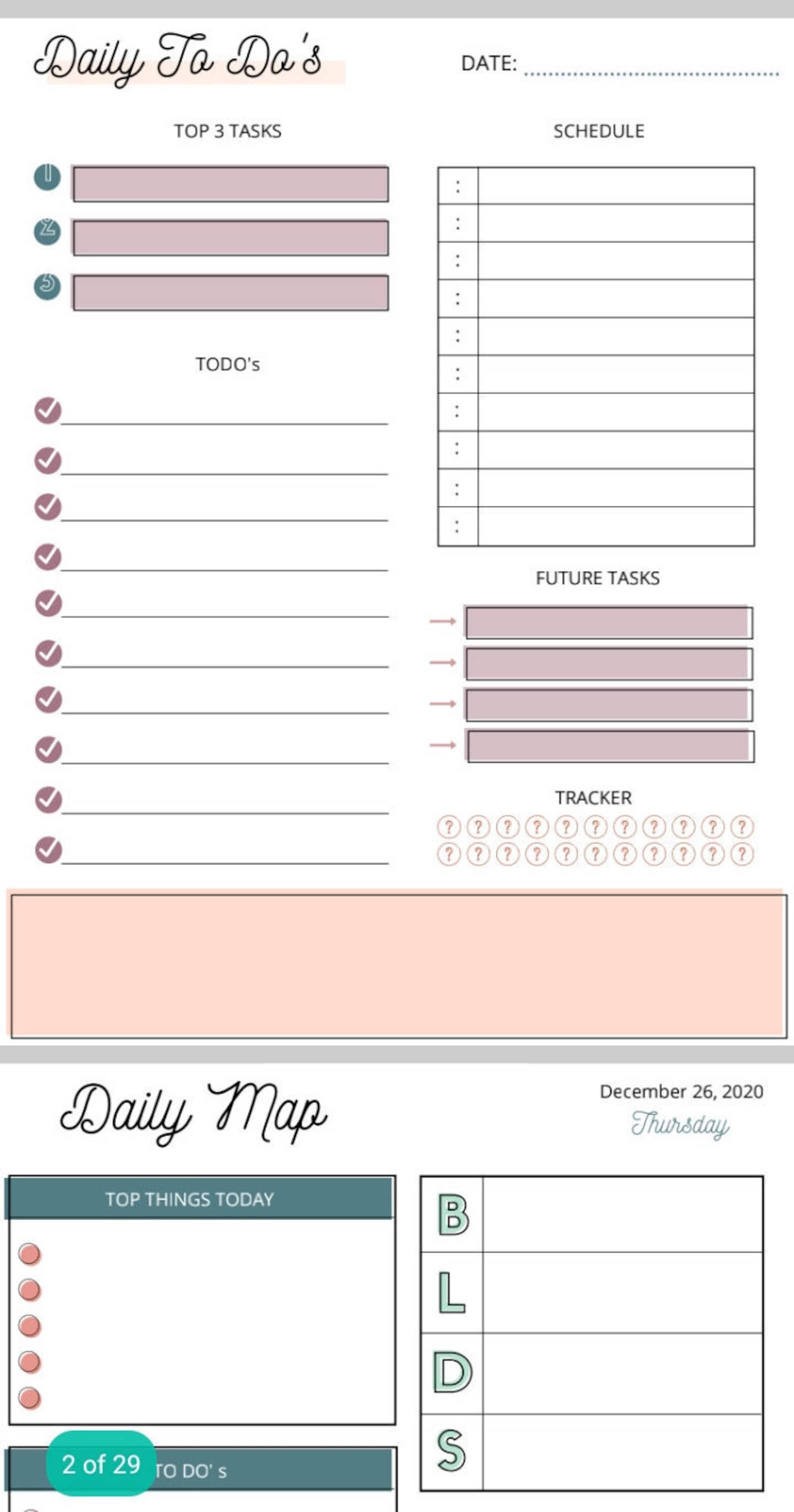 DAILY DIGITAL PLANNER Etsy