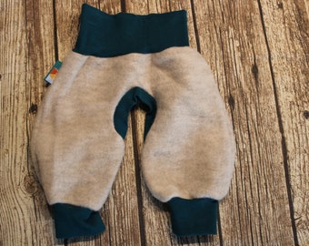 Crotch-free pants diaper-free wool baby