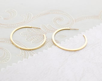 Surgical steel hoop earrings 4.5 cm