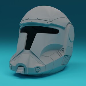 May include: A gray, futuristic helmet with a T-shaped visor and detailed paneling. The helmet is a solid color and appears to be made of a hard material. The design suggests a science fiction or cosplay theme.