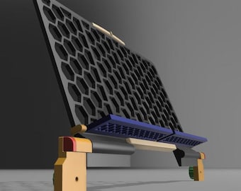 Hex-Grid" Sheet Music Stand for Roland Go:KEYS 3/5 (STL Files)