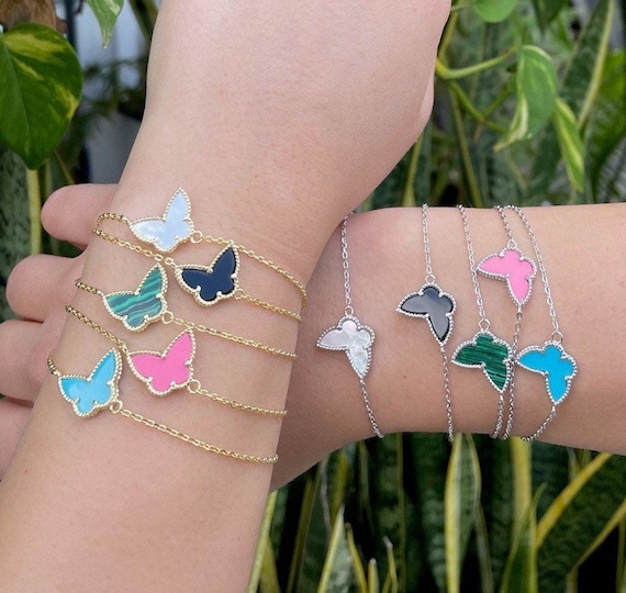 Butterfly Bracelet Alhambra Bracelet 925 Sterling Silver 18K 