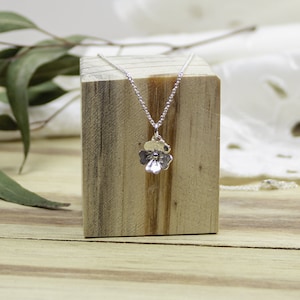 Sterling silver Forget-Me-Not Flower pendant, GENUINELY HANDMADE, ecoconscious and ethical jewellery, perfect gift, Mother's Day gift