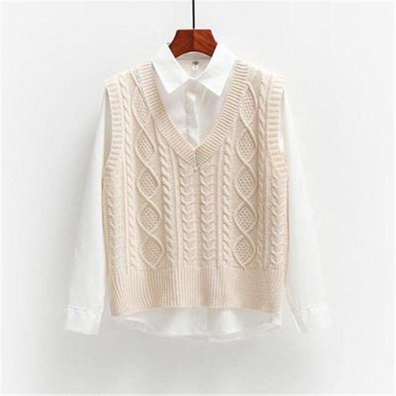 2020 Vest Women Solid Short Loose Trendy Korean Style Sleeveless Knitted V-Neck All-match Female Coats Simple Leisure Outwear
