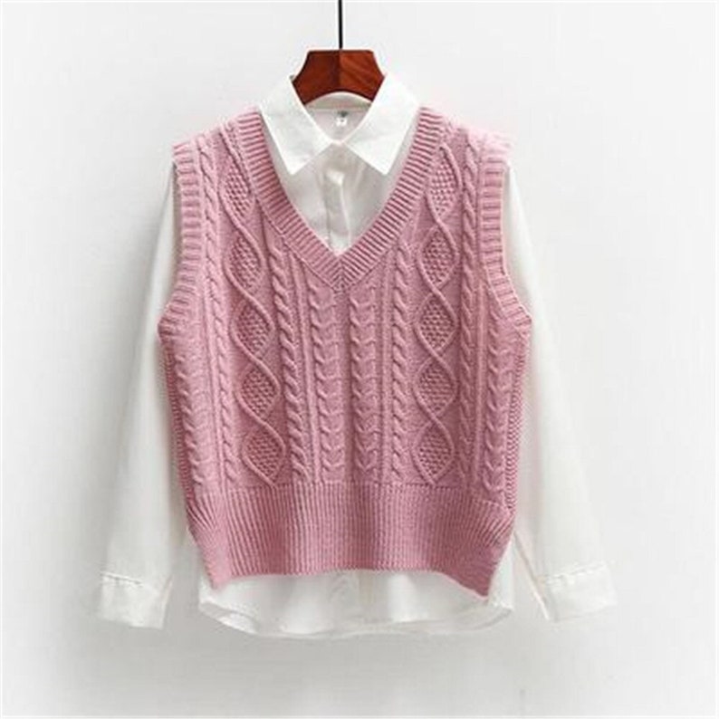 2020 Vest Women Solid Short Loose Trendy Korean Style Sleeveless Knitted V-Neck All-match Female Coats Simple Leisure Outwear