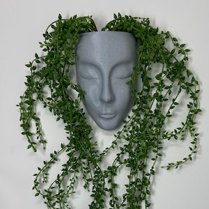 Feminine face planter wall, face planter wall, wall planter, wall pot for plants, face planter, wall mounted planter