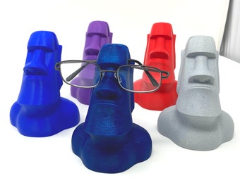 Moai Glasses Holder / Desk Organization / Office Decor / Home Office / Night Stand / Eyeglass Stand / Sunglasses Holder