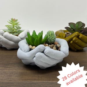 Vaso em formato de mão - Tigela em formato de mão - Bandeja organizadora - Organizador - Vaso para plantas em formato de mão - Porta-joias