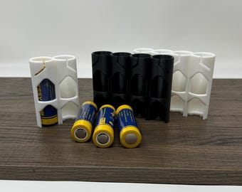 21700 Battery Holder | Battery Organizer | 2 or 4 Cell Storage Case for Hiking, Toolbox, DIY, Preppers, Home or Travel