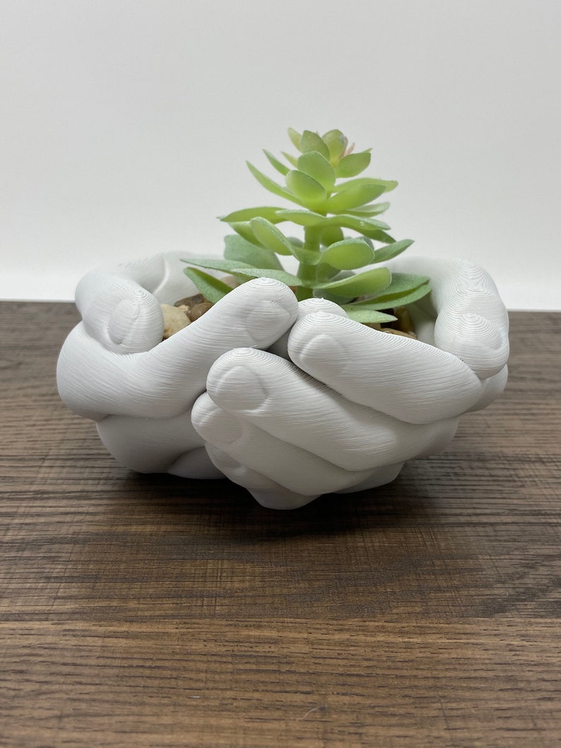 Hands Planter Hand Bowl Storage Tray Organizer Hands Plant Pot Jewelry Holder image 5