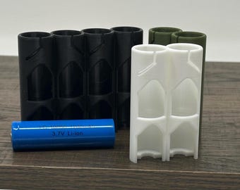 18650 Battery Holder | Battery Organizer | 2 or 4 Cell Storage Case for Hiking, Toolbox, DIY, Preppers, Home or Travel