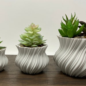 Geometrische plantenbak, gedraaide mandala, sappige pot met drainage