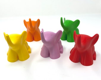 Lucky Elephant Ring Holder: 3D Printed Desk Toy, Office Decor
